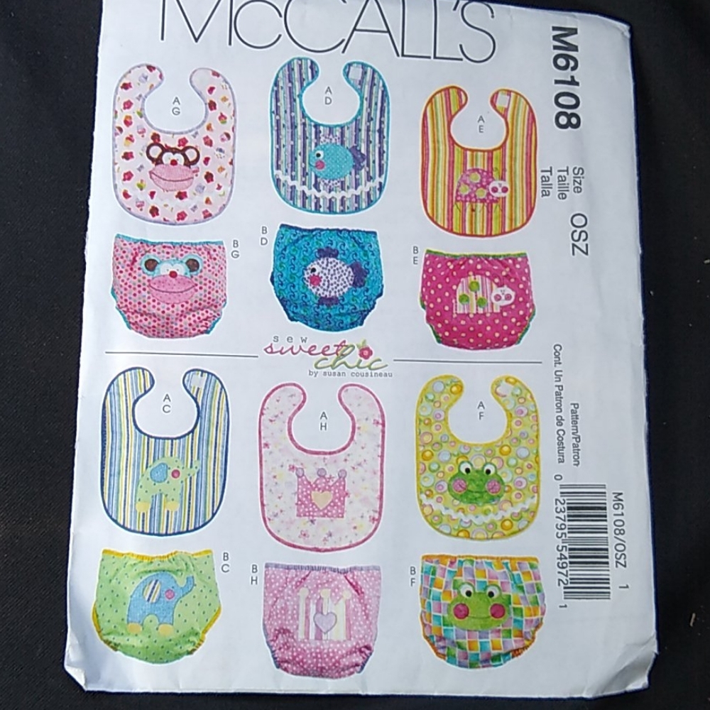 McCall's Bibs & Diaper Covers Pattern